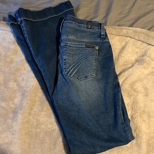 7 For All Mankind Dark Blue Flare Jeans